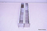 LOT OF 2 STAINLESS STEEL LAB CRYO STORAGE FREEZER RACK CRYOGENIC 20 x 3 x 3