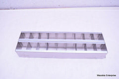 LOT OF 2 STAINLESS STEEL LAB CRYO STORAGE FREEZER RACK CRYOGENIC 20 x 3 x 3
