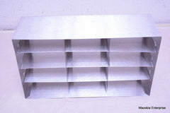 STAINLESS STEEL LABORATORY CRYO STORAGE FREEZER RACK CRYOGENIC 16½ x 5½ x 9½