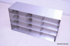 STAINLESS STEEL LABORATORY CRYO STORAGE FREEZER RACK CRYOGENIC 16½ x 5½ x 9½
