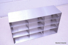 STAINLESS STEEL LABORATORY CRYO STORAGE FREEZER RACK CRYOGENIC 16½ x 5½ x 9½