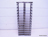 LOT OF 2 STAINLESS STEEL LAB CRYO STORAGE FREEZER RACK CRYOGENIC 5 ½ x 5 ½ x 28