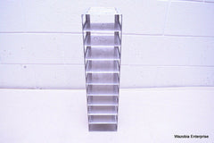STAINLESS STEEL LABORATORY CRYO STORAGE FREEZER RACK CRYOGENIC 5½ x 5½ x 22⅛