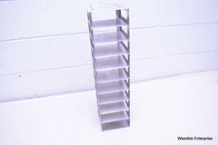 STAINLESS STEEL LABORATORY CRYO STORAGE FREEZER RACK CRYOGENIC 5½ x 5½ x 22⅛