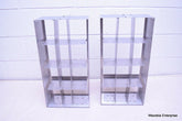 LOT OF 2 STAINLESS STEEL LAB CRYO STORAGE FREEZER RACK CRYOGENIC 11 X 5½ x 22¼