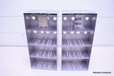LOT OF 2 STAINLESS STEEL LAB CRYO STORAGE FREEZER RACK CRYOGENIC 9¼ X 5 x 20