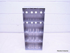 STAINLESS STEEL LABORATORY CRYO STORAGE FREEZER RACK CRYOGENIC 9 X 5½ x 22¼