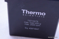 THERMO SCIENTIFIC SORVALL HERAEUS 75015679 CENTRIFUGE BUCKETS W/ CARD HOLDER