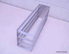 STAINLESS STEEL LABORATORY CRYO STORAGE FREEZER RACK CRYOGENIC 21¼ x 5½ x 8
