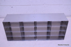 STAINLESS STEEL LABORATORY CRYO STORAGE FREEZER RACK CRYOGENIC 21¾ x 5⅝ x 9