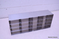 STAINLESS STEEL LABORATORY CRYO STORAGE FREEZER RACK CRYOGENIC 21¾ x 5⅝ x 9