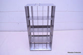 STAINLESS STEEL LABORATORY CRYO STORAGE FREEZER RACK CRYOGENIC 5 ½ x 10 ¾ x 22 ¼