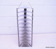 STAINLESS STEEL LABORATORY CRYO STORAGE FREEZER RACK CRYOGENIC 8¼ x 9¼ x 23¼