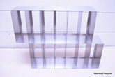 LOT OF 2 STAINLESS STEEL LAB CRYO STORAGE FREEZER RACK CRYOGENIC 21½ X 5½ x 9¼