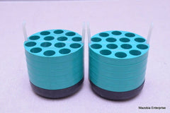 LOT OF 2 BECKMAN CENTRIFUGE ROTOR BUCKETS ADAPTERS 349949