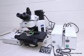 OLYMPUS BX61 FLUORESCENCE MICROSCOPE WITH PRIOR H101AIBX MOTORRIZED STAGE BX61TR