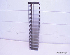 STAINLESS STEEL LABORATORY CRYO STORAGE FREEZER RACK CRYOGENIC 5 ¾x5 ½x28 ¼