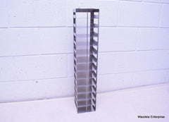 STAINLESS STEEL LABORATORY CRYO STORAGE FREEZER RACK CRYOGENIC 5 ¾x5 ½x28 ¼