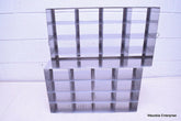 LOT OF 2 STAINLESS STEEL LAB CRYO STORAGE FREEZER RACK CRYOGENIC 22⅛ x 5¼ x 12¾