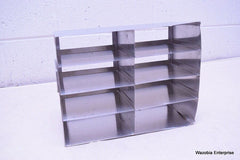 STAINLESS STEEL LABORATORY CRYO STORAGE FREEZER RACK CRYOGENIC 12⅜ x 5⅞ x 9½