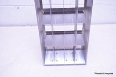 STAINLESS STEEL LABORATORY CRYO STORAGE FREEZER RACK CRYOGENIC 9⅝ X 5⅜ x 22