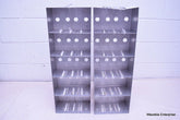 LOT OF 2 STAINLESS STEEL LAB CRYO STORAGE FREEZER RACK CRYOGENIC 9¼ X 5⅜ x 27