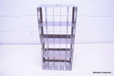 STAINLESS STEEL LABORATORY CRYO STORAGE FREEZER RACK CRYOGENIC 10⅞ X 5½ x 22¼