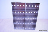 2 STAINLESS STEEL LABORATORY CRYO STORAGE FREEZER RACK