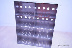 2 STAINLESS STEEL LABORATORY CRYO STORAGE FREEZER RACK