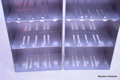 2 STAINLESS STEEL LABORATORY CRYO STORAGE FREEZER RACK