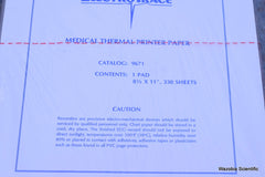 ELECTROTRACE MEDICAL THERMAL PRINTER PAPER CATALOG 9671 8.5" X 11"