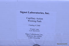 SIGNET LABORATORIES CAPILARY ACTION WICKING PADS CATALOG #2360