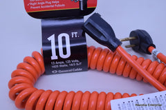 CAROL COILED POWER TOOL CORD 3FT-10FT 16 GAUGE 13 AMPS 06014-60-04
