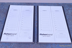 2 FISHER BRAND CARDBOARD MICROSCOPE SLIDE STORAGE TRAYS CAT.NO 12-587-10