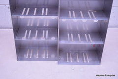 2 STAINLESS STEEL LABORATORY CRYO STORAGE FREEZER RACK