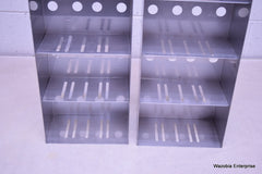2 STAINLESS STEEL LABORATORY CRYO STORAGE FREEZER RACK