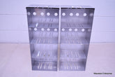 2 STAINLESS STEEL LABORATORY CRYO STORAGE FREEZER RACK