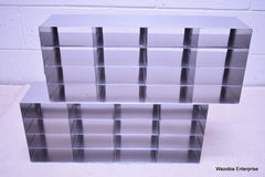 2 STAINLESS STEEL LABORATORY CRYO STORAGE FREEZER RACK