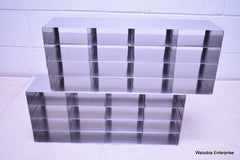 2 STAINLESS STEEL LABORATORY CRYO STORAGE FREEZER RACK