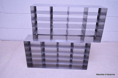 2 STAINLESS STEEL LABORATORY CRYO STORAGE FREEZER RACK