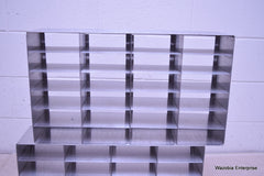 2 STAINLESS STEEL LABORATORY CRYO STORAGE FREEZER RACK