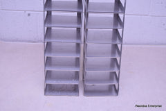 2 STAINLESS STEEL LABORATORY CRYO STORAGE FREEZER RACK