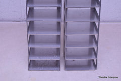 2 STAINLESS STEEL LABORATORY CRYO STORAGE FREEZER RACK