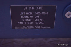 DAN-LIFT BT CAR CARE LIFT MODEL 2003-250-1