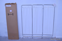 ARKOTEX FOLDING SCREEN POLISHED TUBULAR ALUMINUM WHITE VINYL PANELS 2600-3