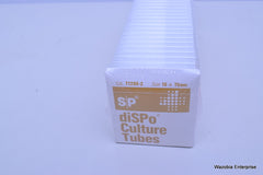 SP SCIENTIFIC PRODUCTS DISPO CULTURE TUBES BOROSILICATE 10 X 75 MM T1290-2