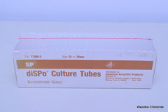 SP SCIENTIFIC PRODUCTS DISPO CULTURE TUBES BOROSILICATE 12 X 75 MM T1285-3