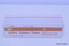 SP SCIENTIFIC PRODUCTS DISPO CULTURE TUBES BOROSILICATE 12 X 75 MM T1285-3
