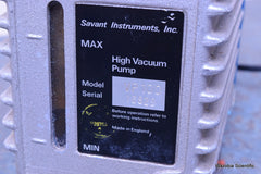 SAVANT VP 100 VP100 TWO STAGE VACUUM PUMP