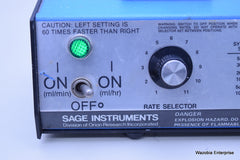 SAGE INSTRUMENTS SYRINGE PUMP MODEL 341A